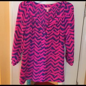 Lilly Pulitzer silk Moxy silk top