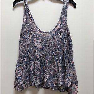Flowy peplum tank