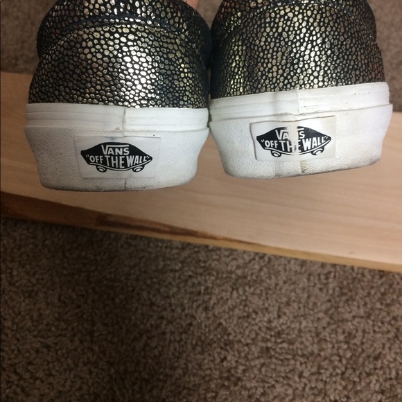 Women's Van's Slip Ons (Gold Dots) Size 6 - Picture 4 of 8
