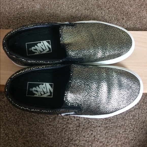 Women's Van's Slip Ons (Gold Dots) Size 6 - Picture 8 of 8