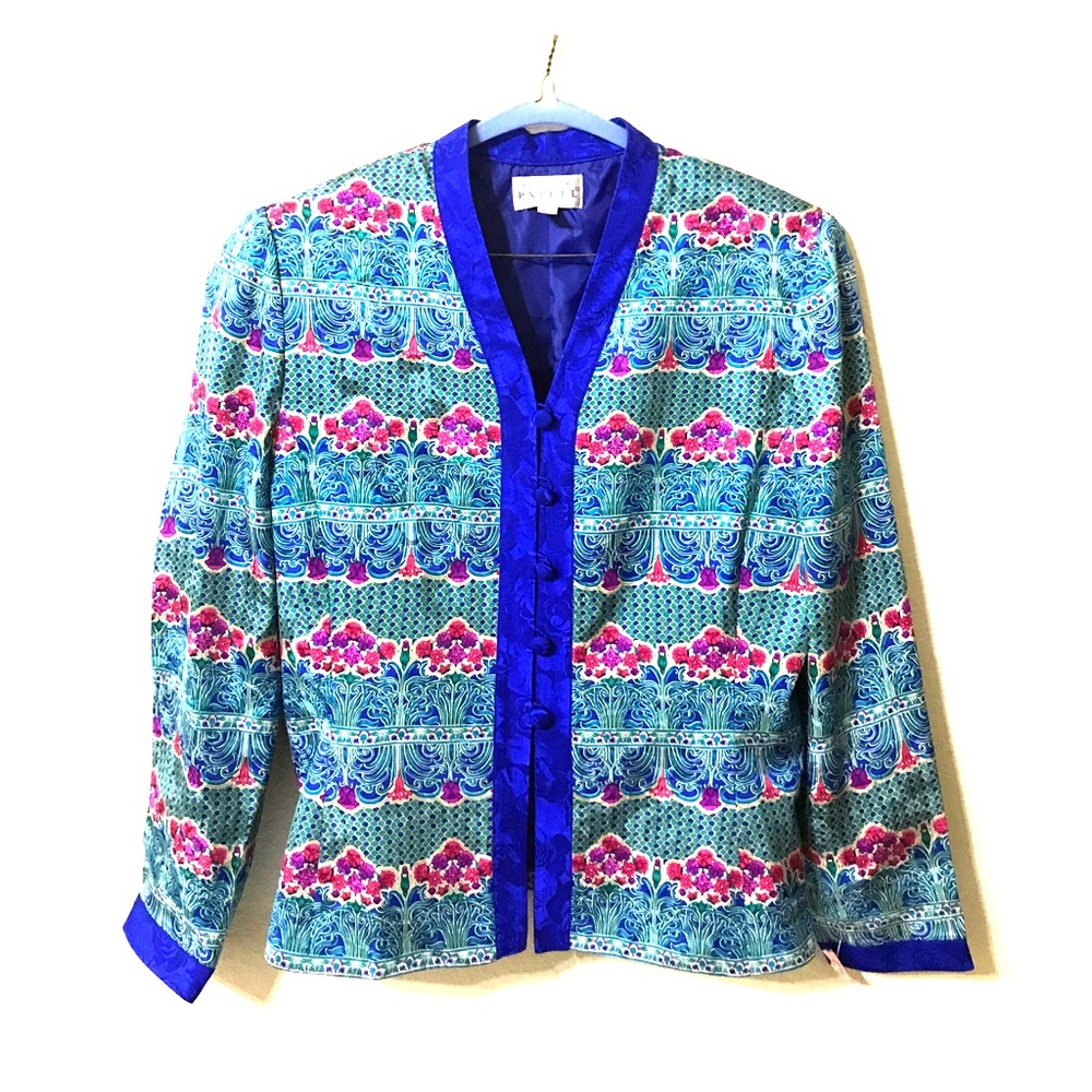 Adrianna Papell 100% Silk Size 10 Blouse/Jacket