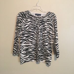 Black and White Print Top