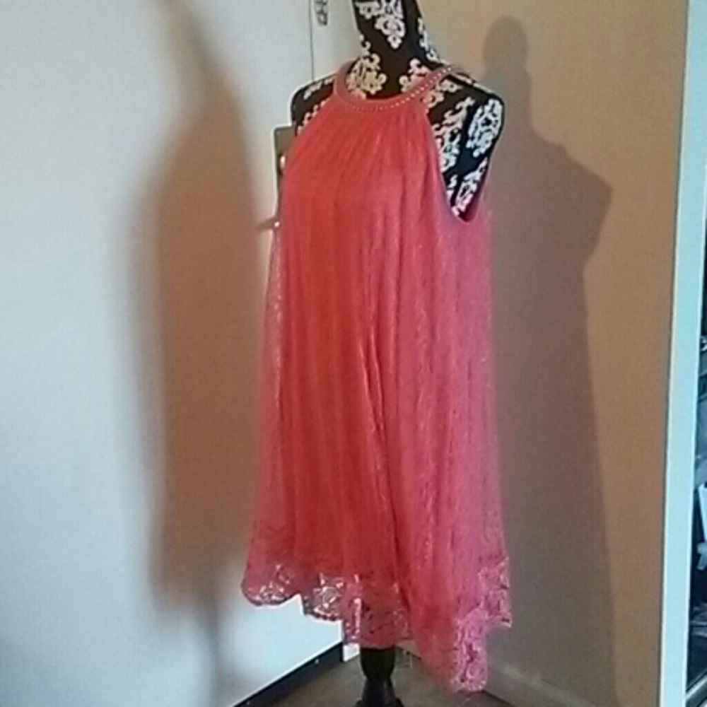 Beautiful Coral  Pink  color Dress!!!!!
