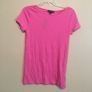 Pink and White Striped Top