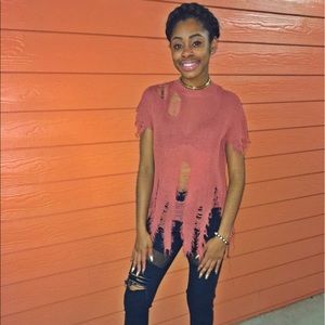 Fashion nova orange shirt