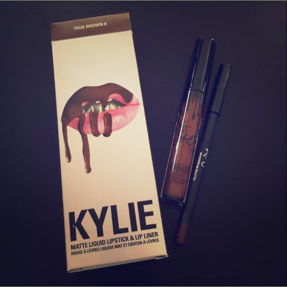 Kylie Jenner Liquid Lipstick&Liner "True Brown"