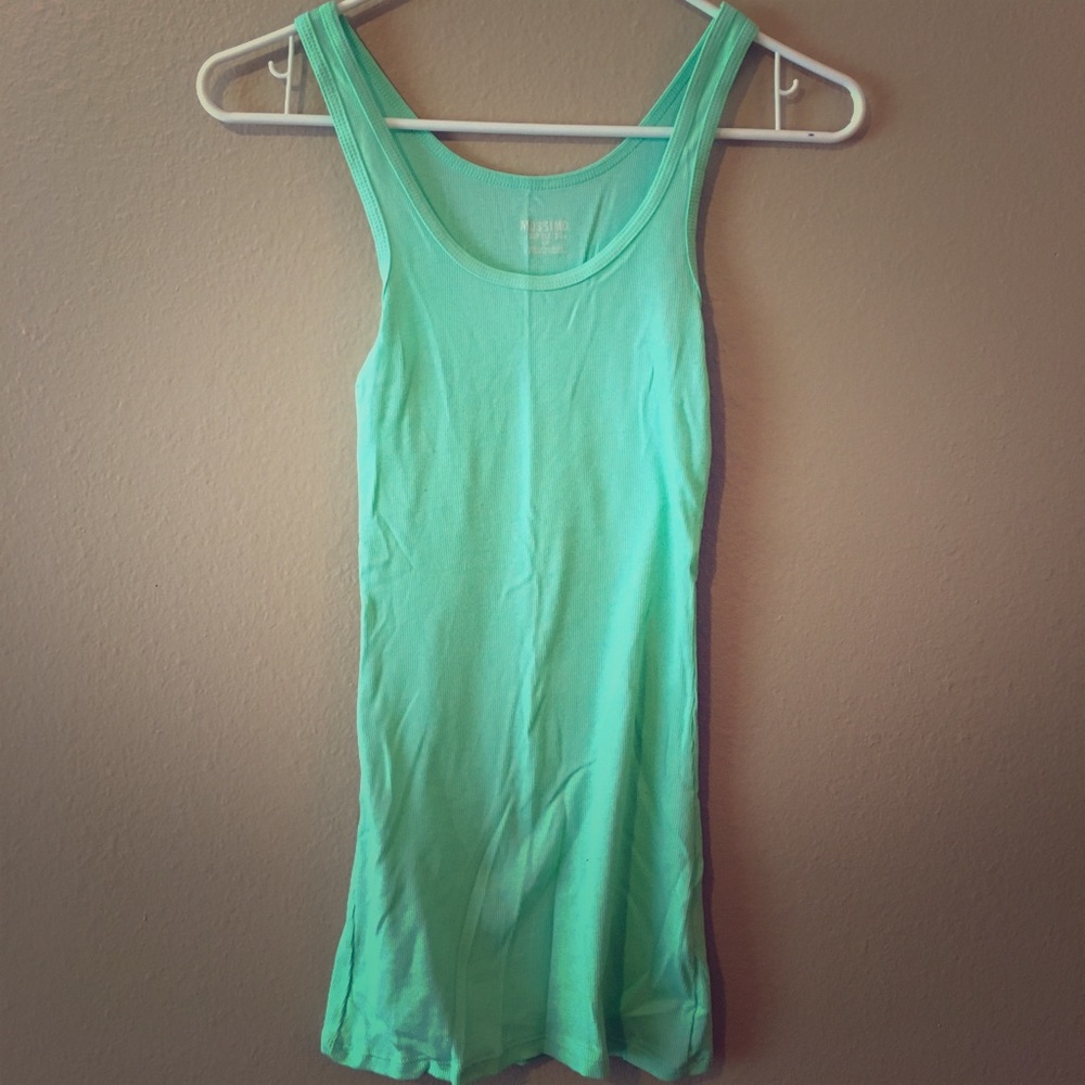 NWOT: Mossimo bright, lime green tank top!