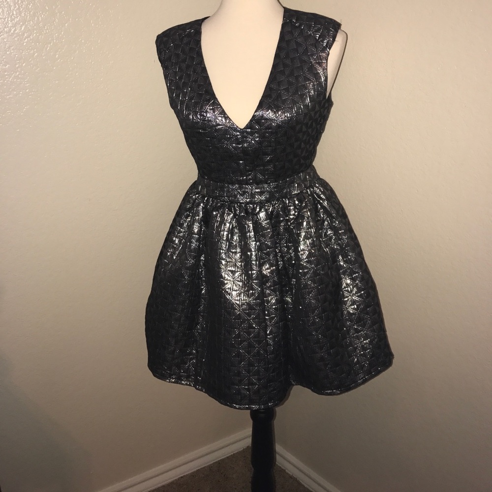 A'gaci A'gaci A'gaci Metallic Mini Dress