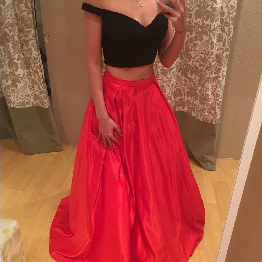 Two piece prom dress