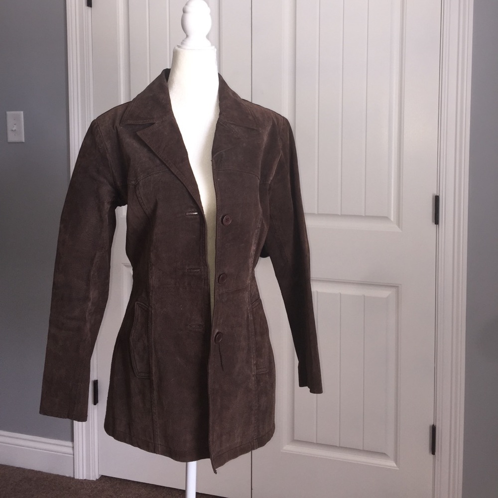 Brown suede jacket