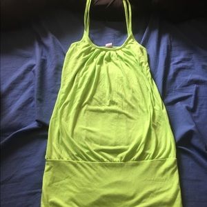 Lime green tank top