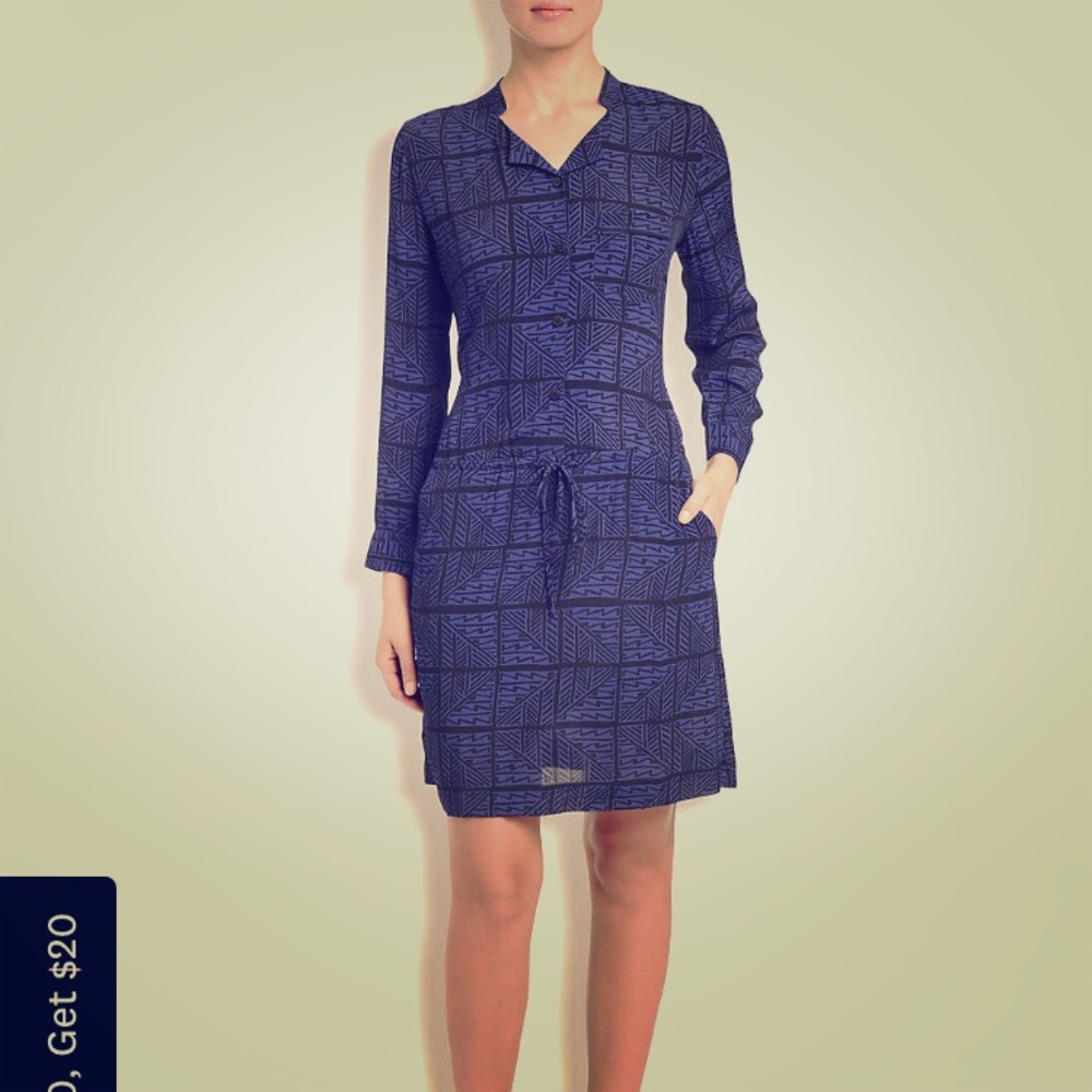 Brand new Lucky cinch dress, navy-black, NWT XS