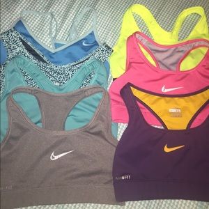 Nike pro sports bras (XS) lot of 7