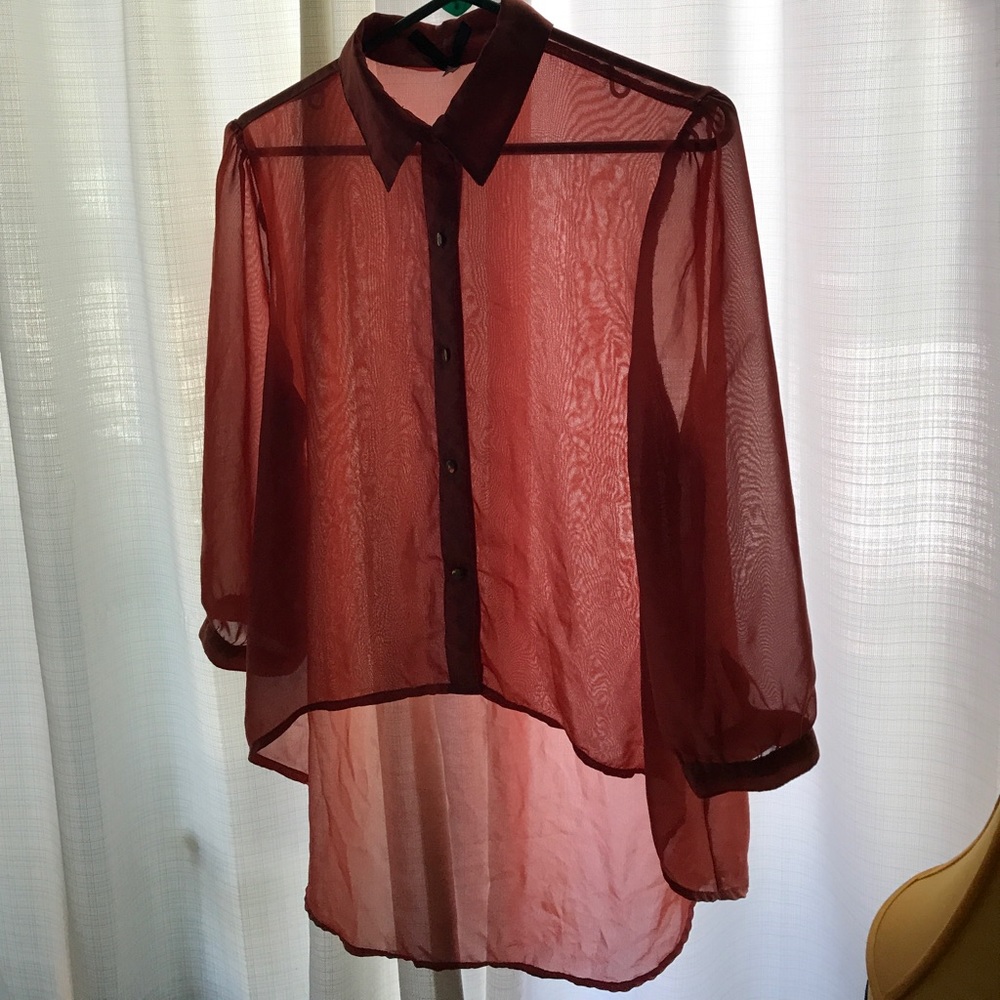 Chiffon high low blouse