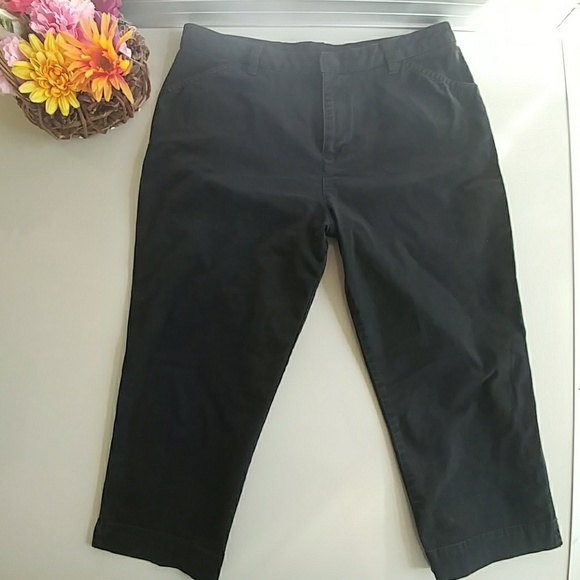 Sonoma Lifestyle Stretch Black CapriPants size 12 - Picture 1 of 4