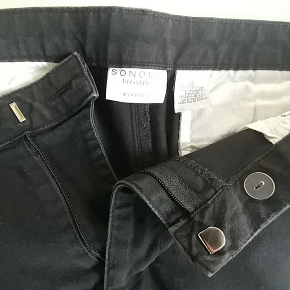 Sonoma Lifestyle Stretch Black CapriPants size 12 - Picture 4 of 4