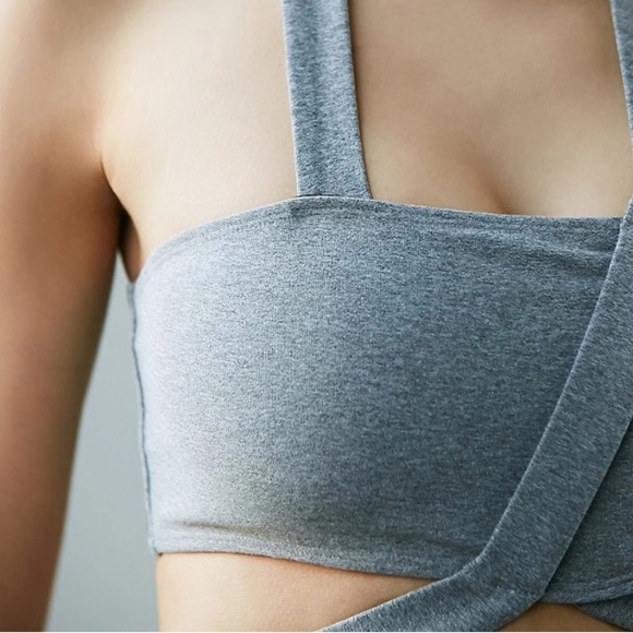 Grey INFINITY YOGA Bralette Sports Bra TOP ACTIVE - Picture 2 of 3