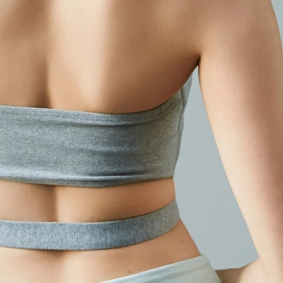 Grey INFINITY YOGA Bralette Sports Bra TOP ACTIVE - Picture 3 of 3