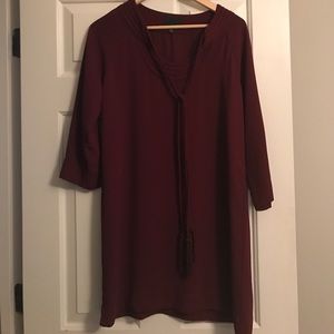 Maroon Greylin shift dress