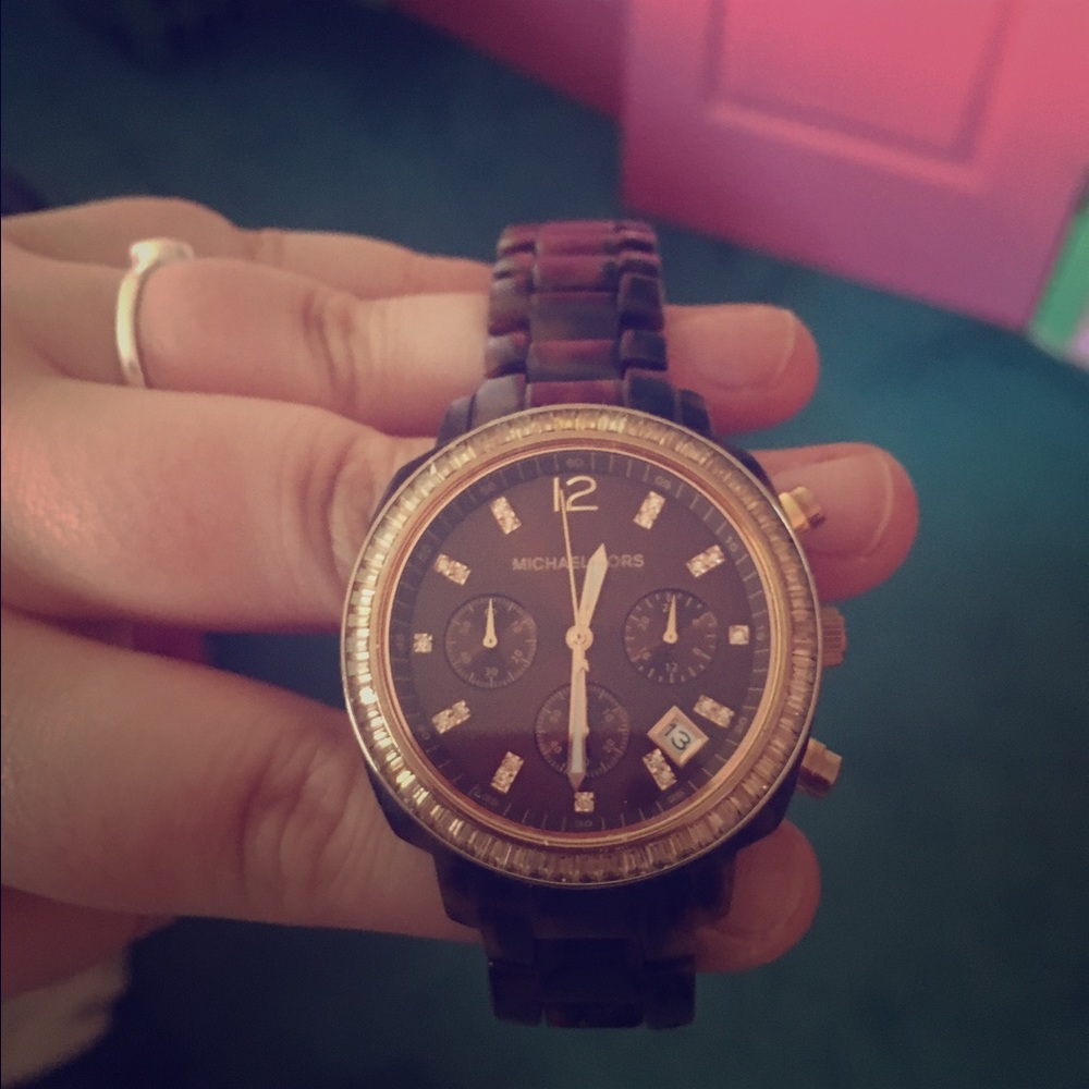 Michael Kors tortoise watch