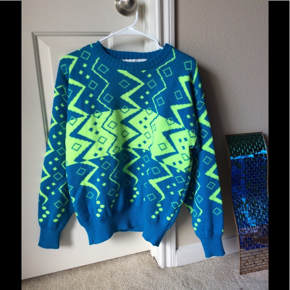 Vintage neon sweater