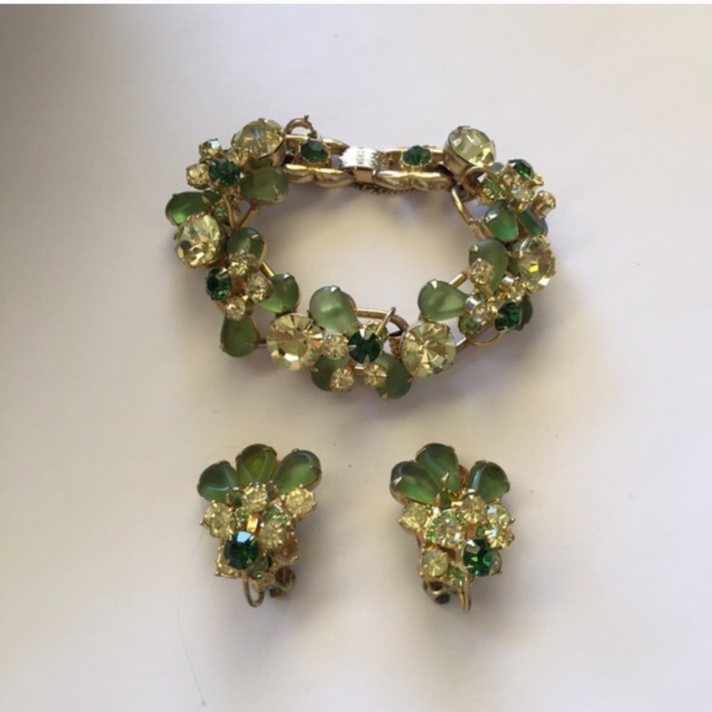 Vintage Juliana D&E Set - Earrings and Bracelet