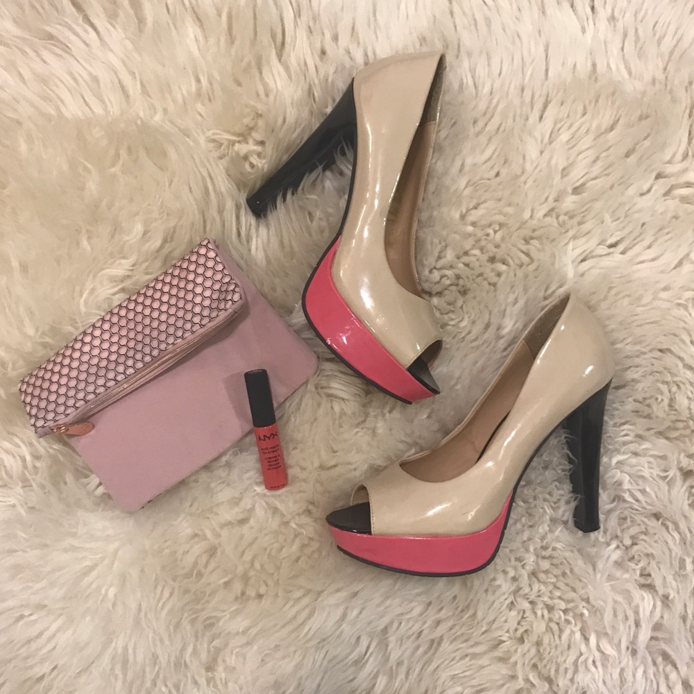 Candie's Pink, Black, and Nude Heels