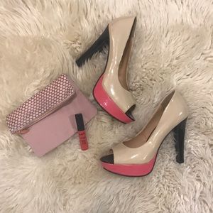 Candie's Pink, Black, and Nude Heels