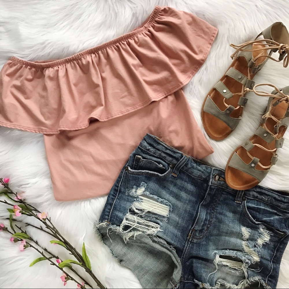 🌸Dusty Rose Off the Shoulder Bodysuit🌸
