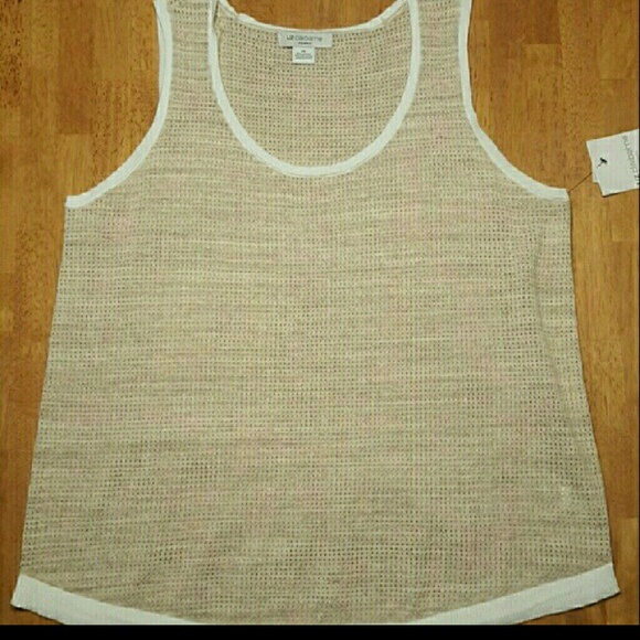 Liz Claiborne open knit tank - Picture 2 of 4