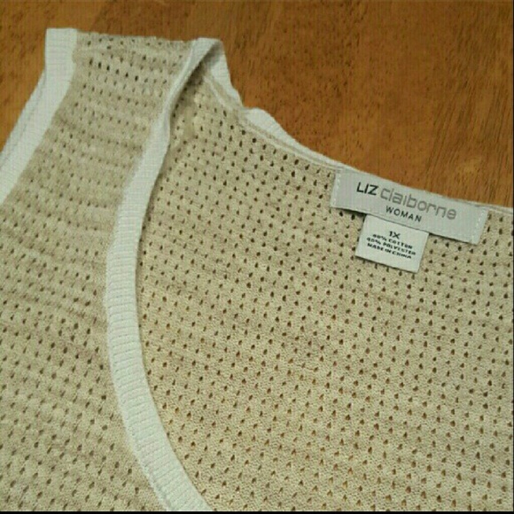 Liz Claiborne open knit tank - Picture 3 of 4