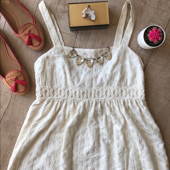 Juicy Couture Dresses & Skirts - Juicy Couture Embroidered Cream Babydoll Dress - 4