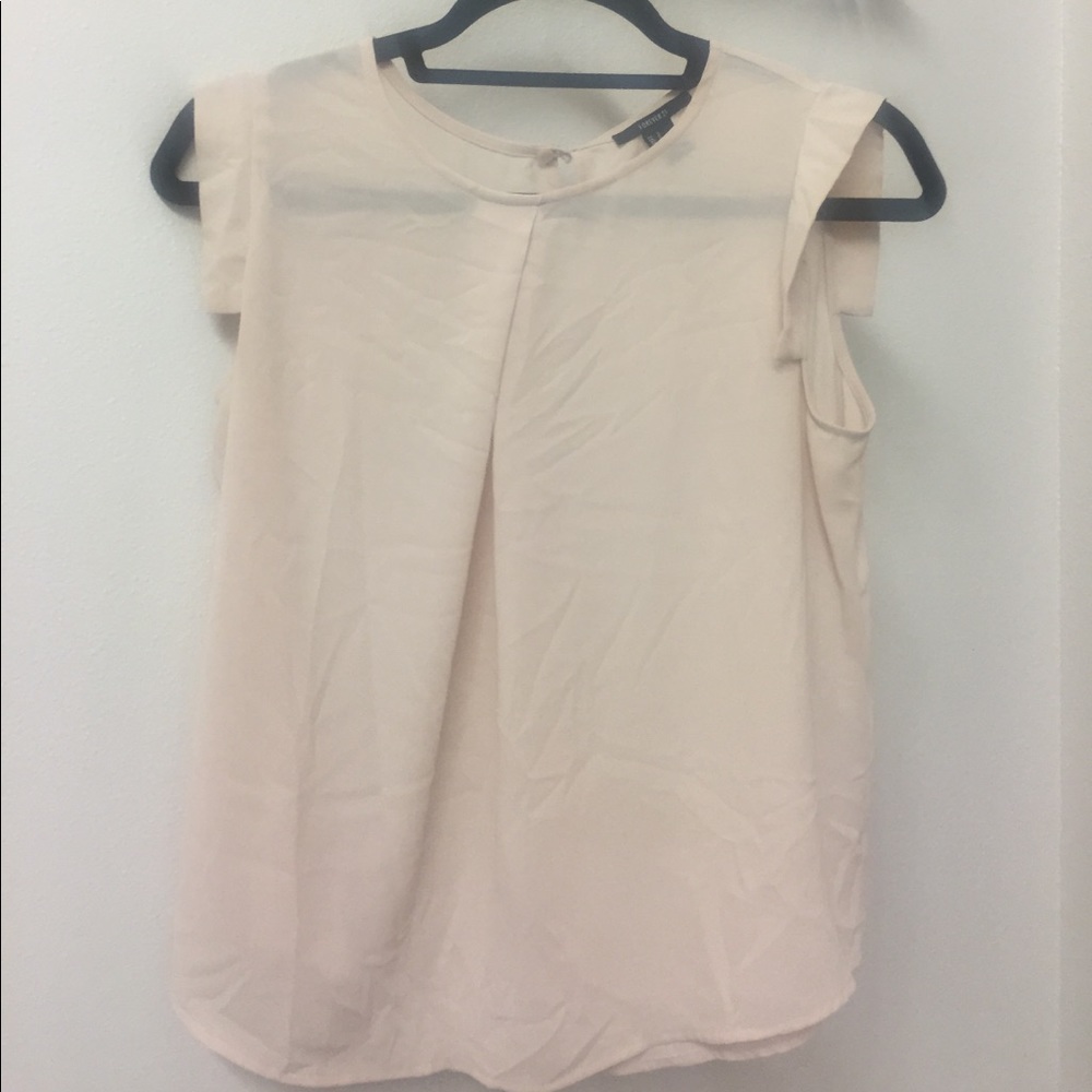 Size Small Sleeveless Cream- Colored Blouse