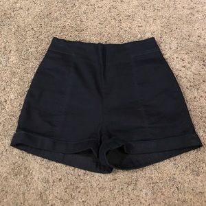 High Waisted Navy Shorts