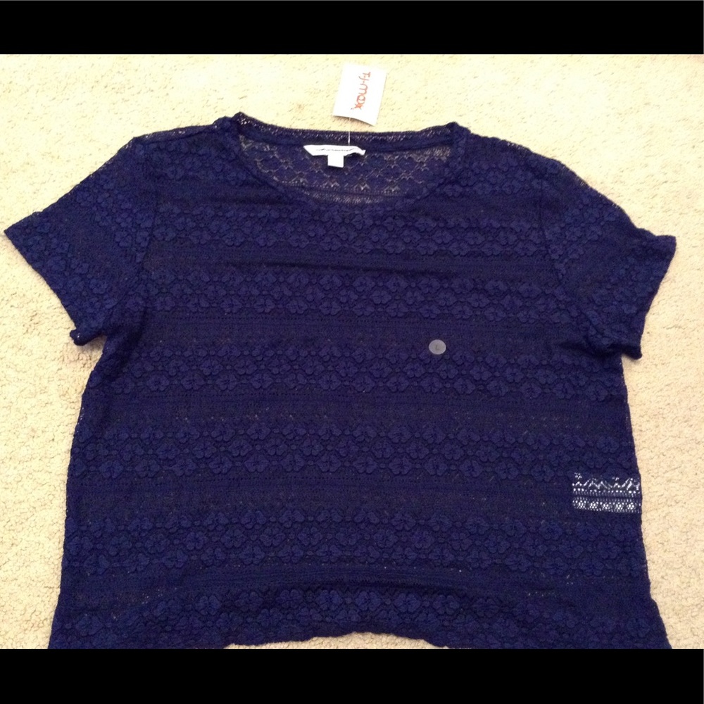 Navy blue crochet top