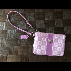 Lilac Coach Wristlet