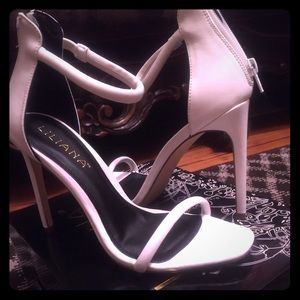 White Open Toed High Heel