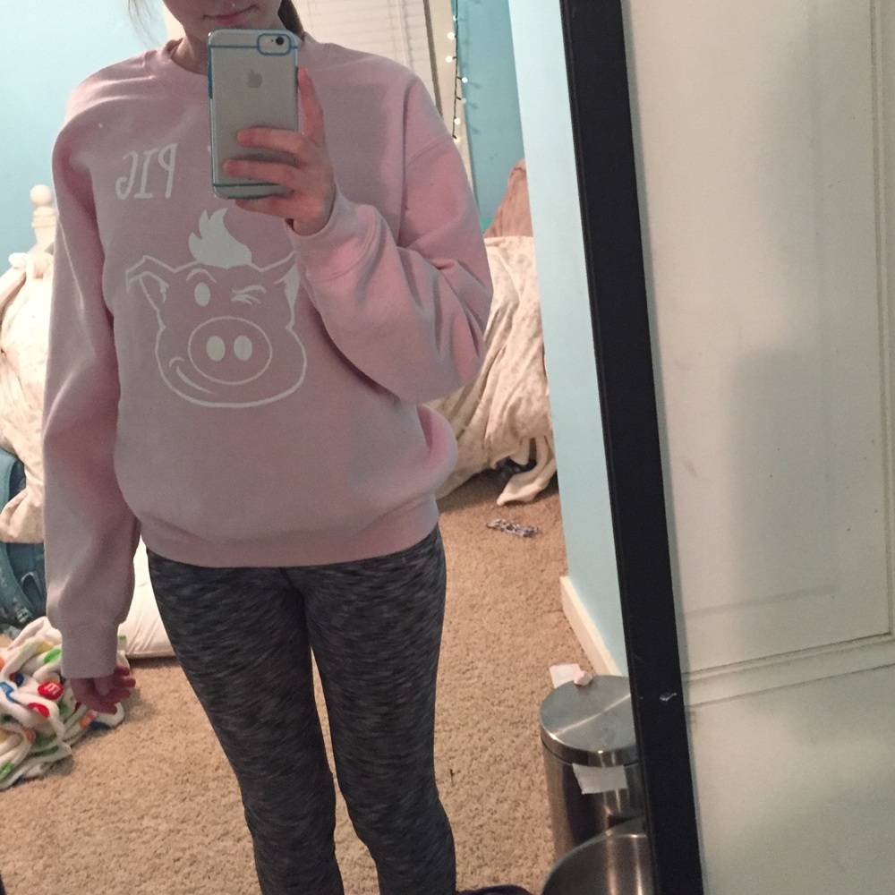 Janoskians dirty pig pink pullover