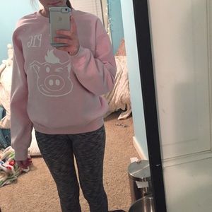 Janoskians dirty pig pink pullover