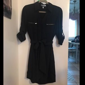 Black express portofino shirt dress M