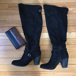 Madden girl wide calf knee high boots