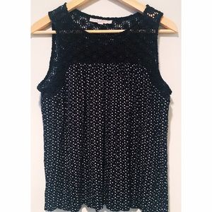 Loft Crochet Yoke Top