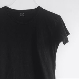 Madewell Whisper Cotton Black Crewneck Tee
