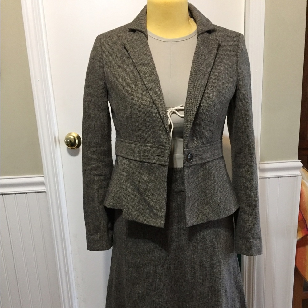 Ann Taylor brown tweed suit
