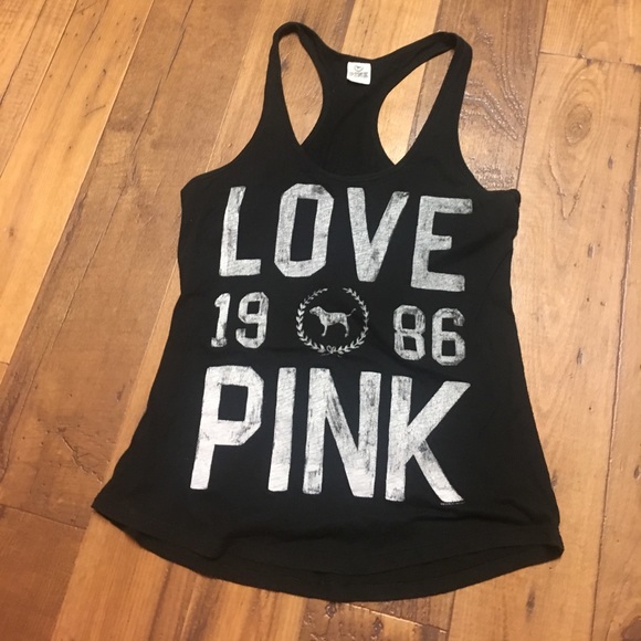 PINK Victoria's Secret Tops - {PINK} Logo Racerback