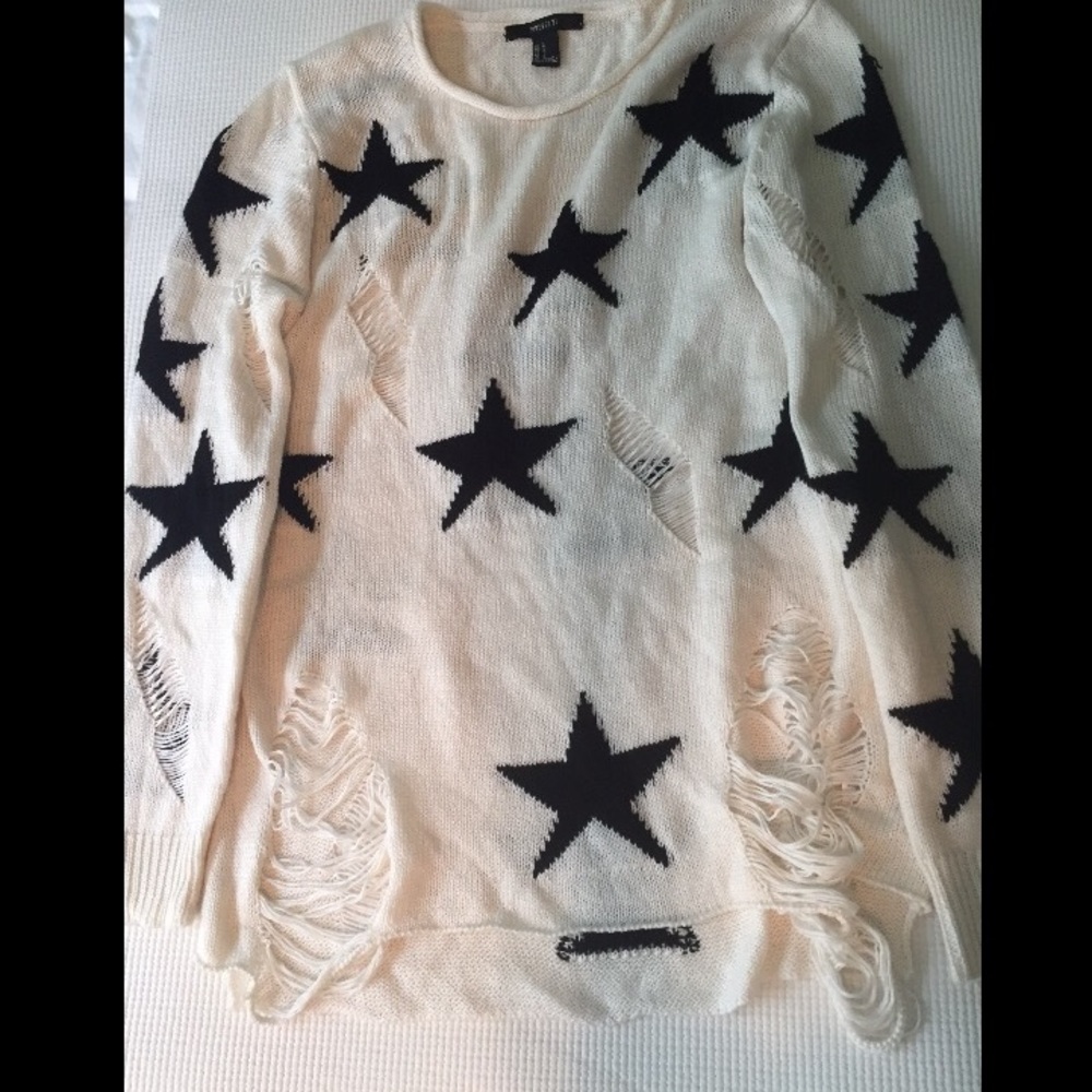 Star cutout sweater