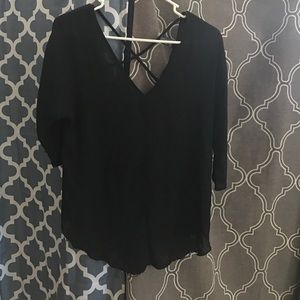 Midi black blouse