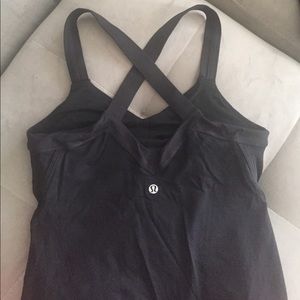 Black Lululemon built in support top size 6