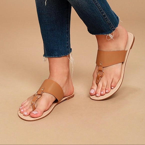 LAST PAIR// Casual Camel Sandals - Picture 4 of 4