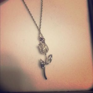 Sterling silver Rose necklace